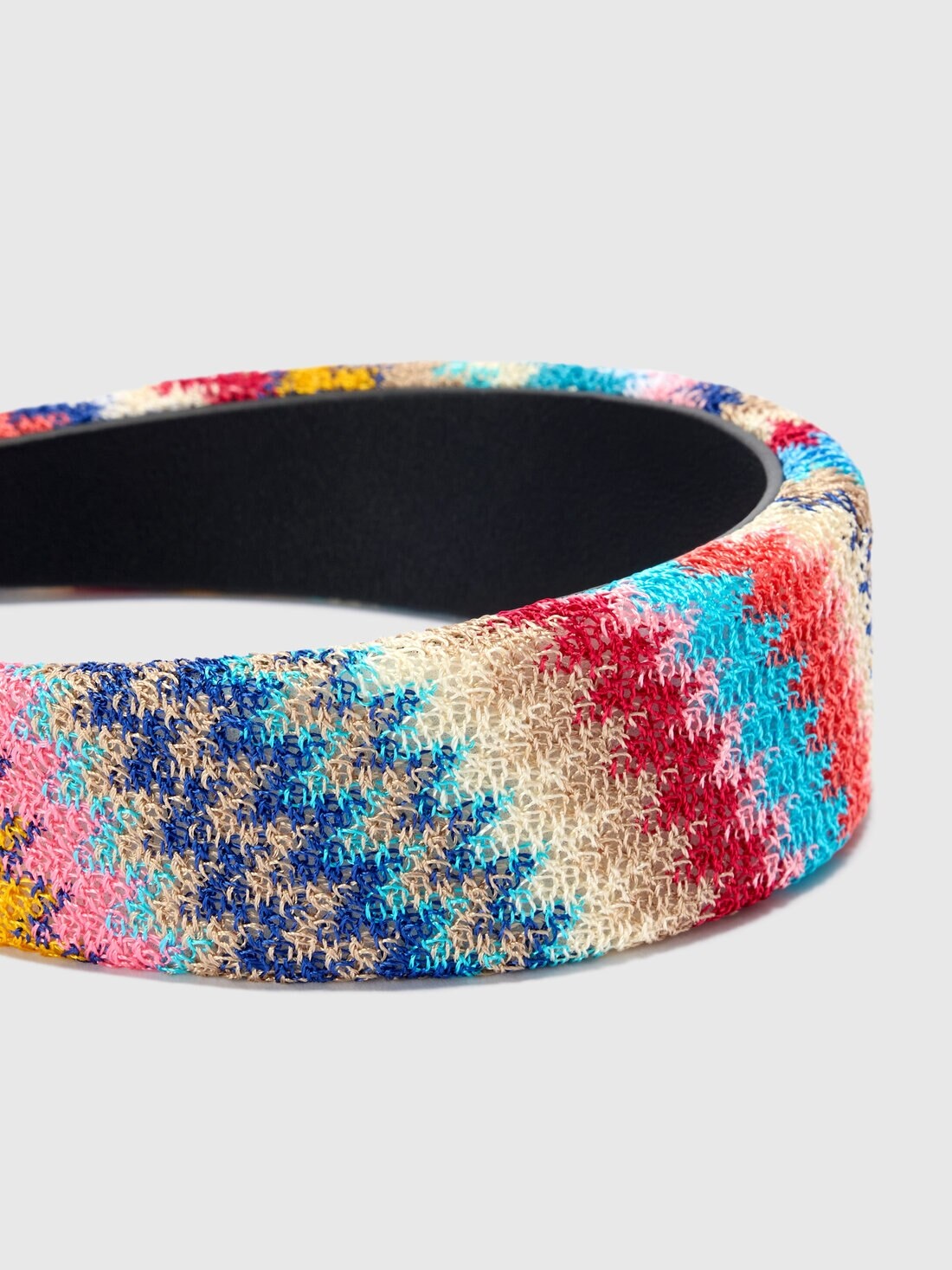 Knitted Headband with Chevron Pattern - 3