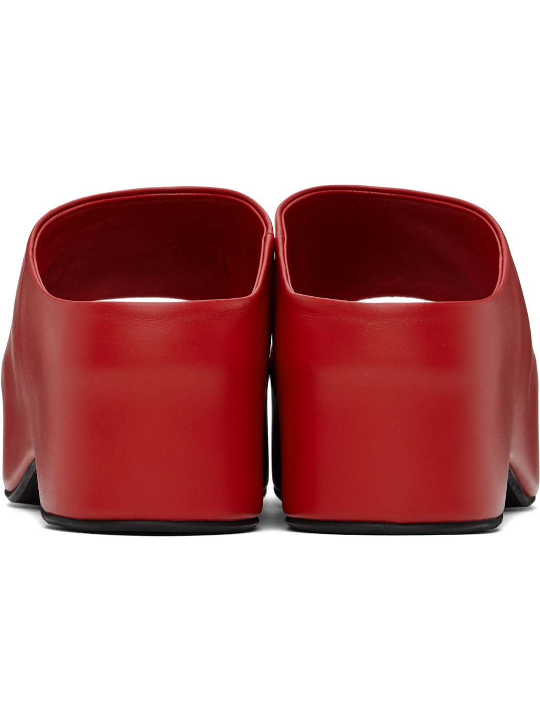 Red Platform Heeled Sandals - 2