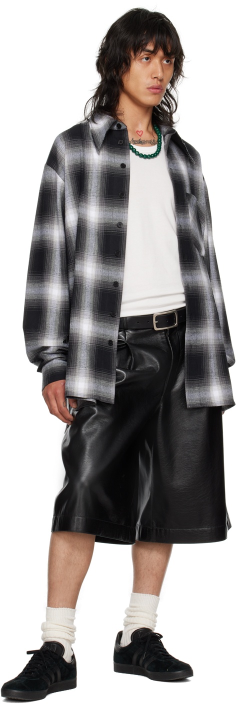 Black & White Check Shirt - 4