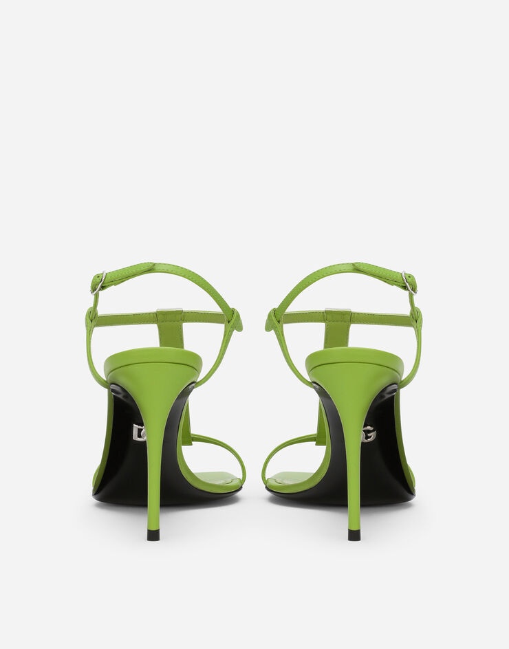 Nappa leather sandals with DG logo - 3