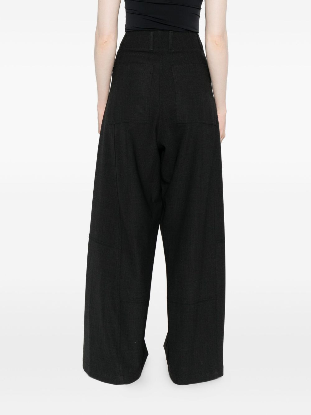 panelled straight-leg trousers - 4
