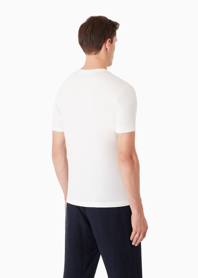 GIORGIO ARMANI Icon Crew-neck T-shirt in stretch viscose jersey outlook