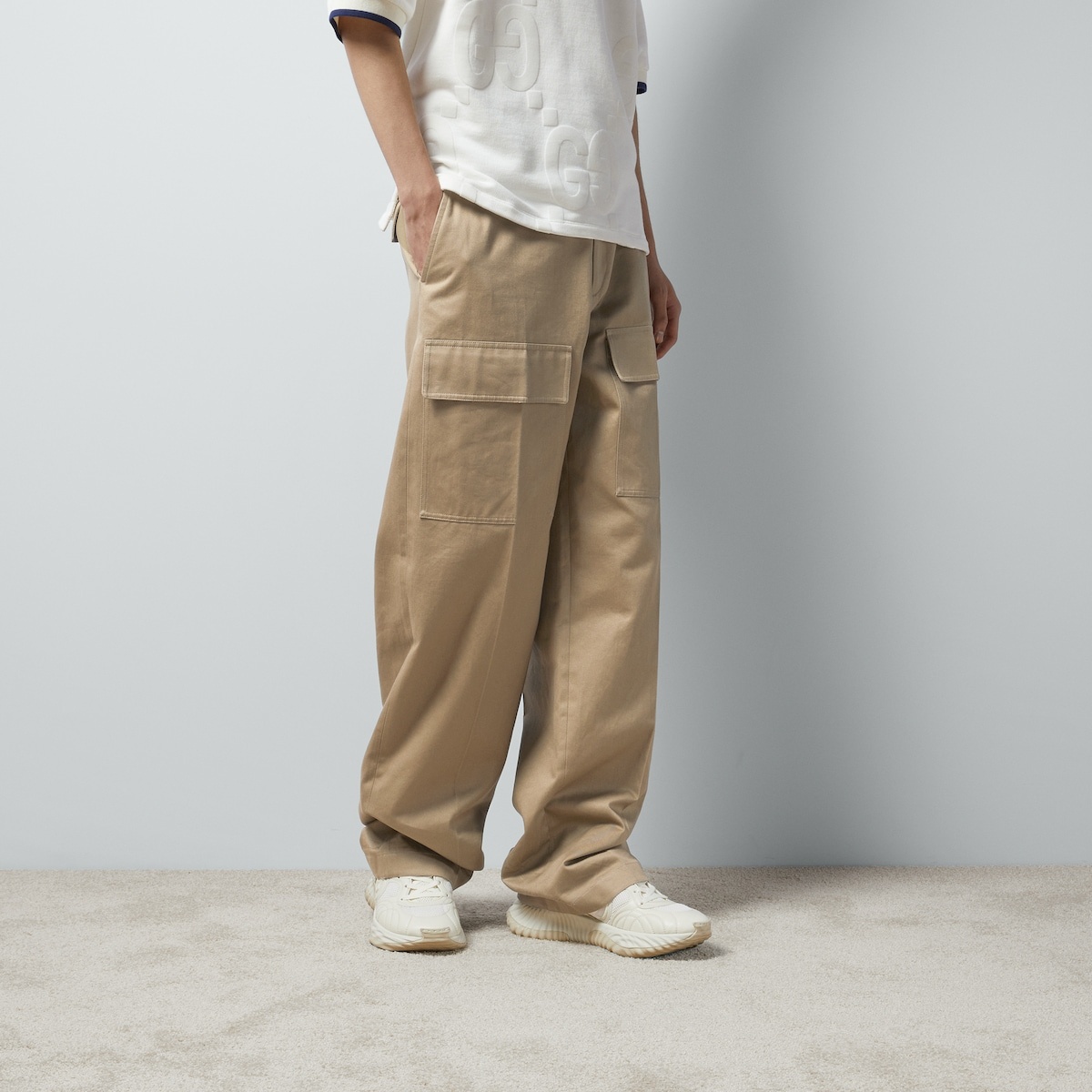 Cotton wide leg cargo pant - 5