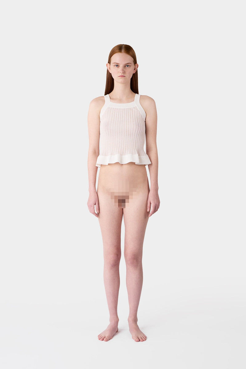 KNIT TANK TOP / white 3