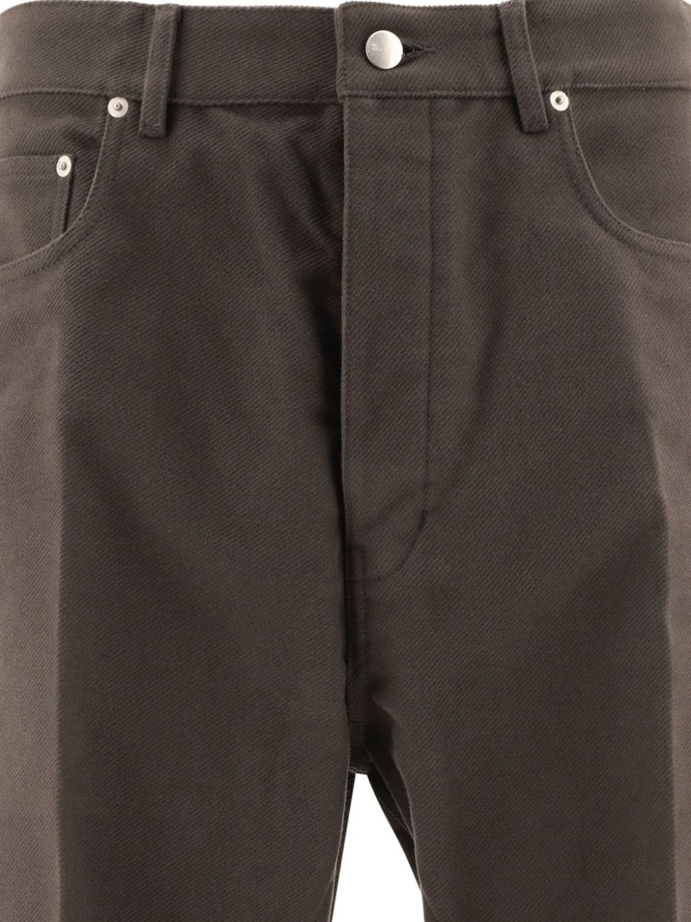 straight-leg cotton trousers - 3