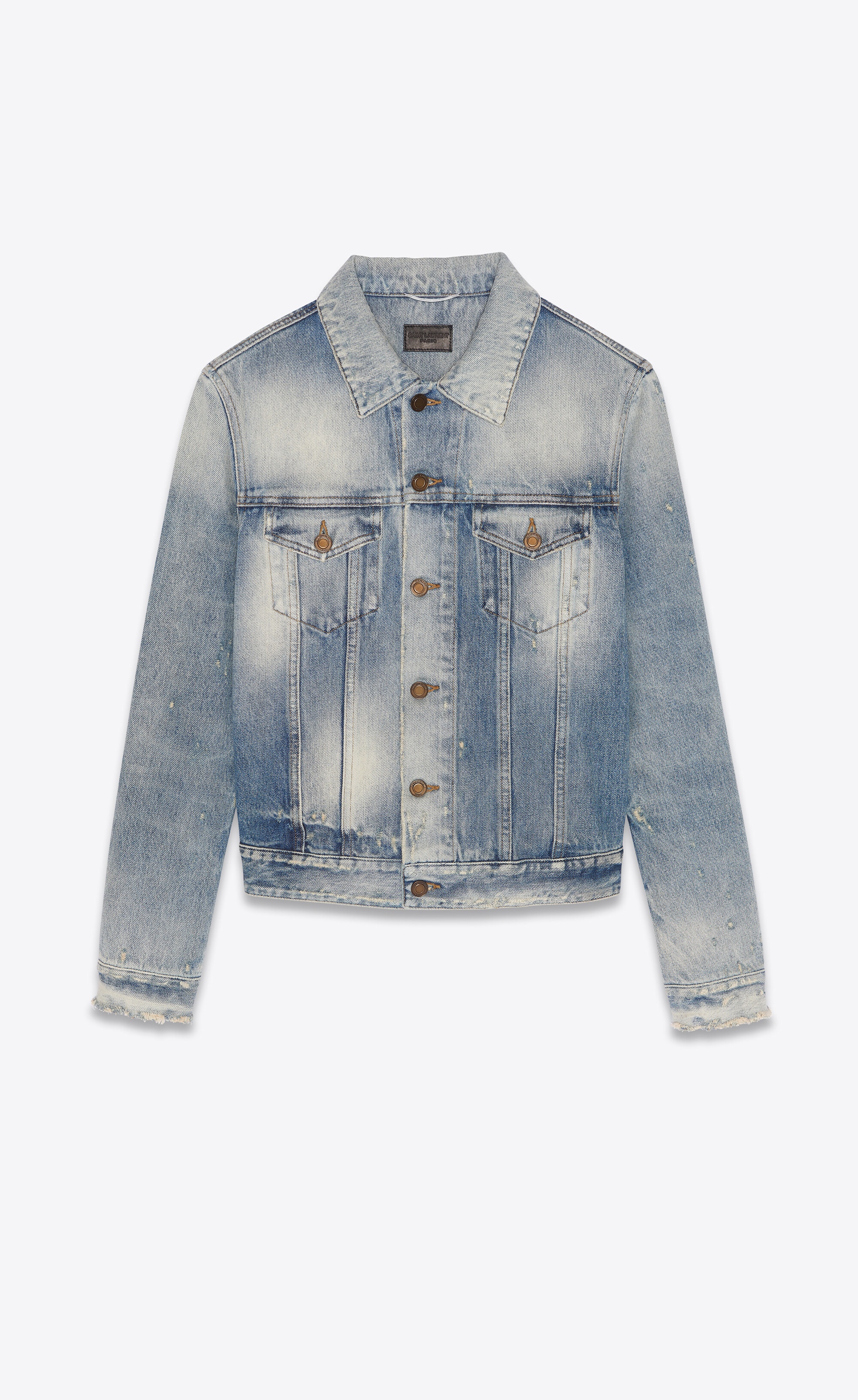 fitted jacket in hilton sky blue denim - 1