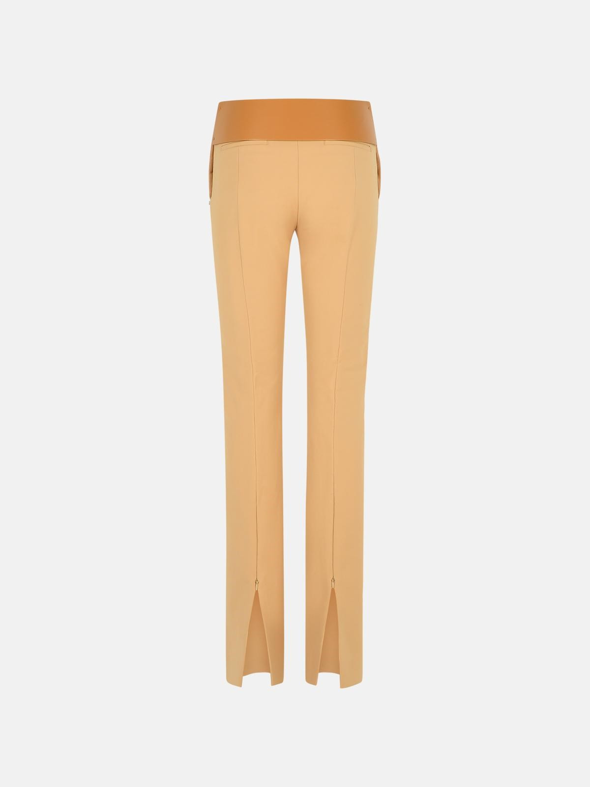 'EARRY' BEIGE COTTON BLEND PANTS - 3