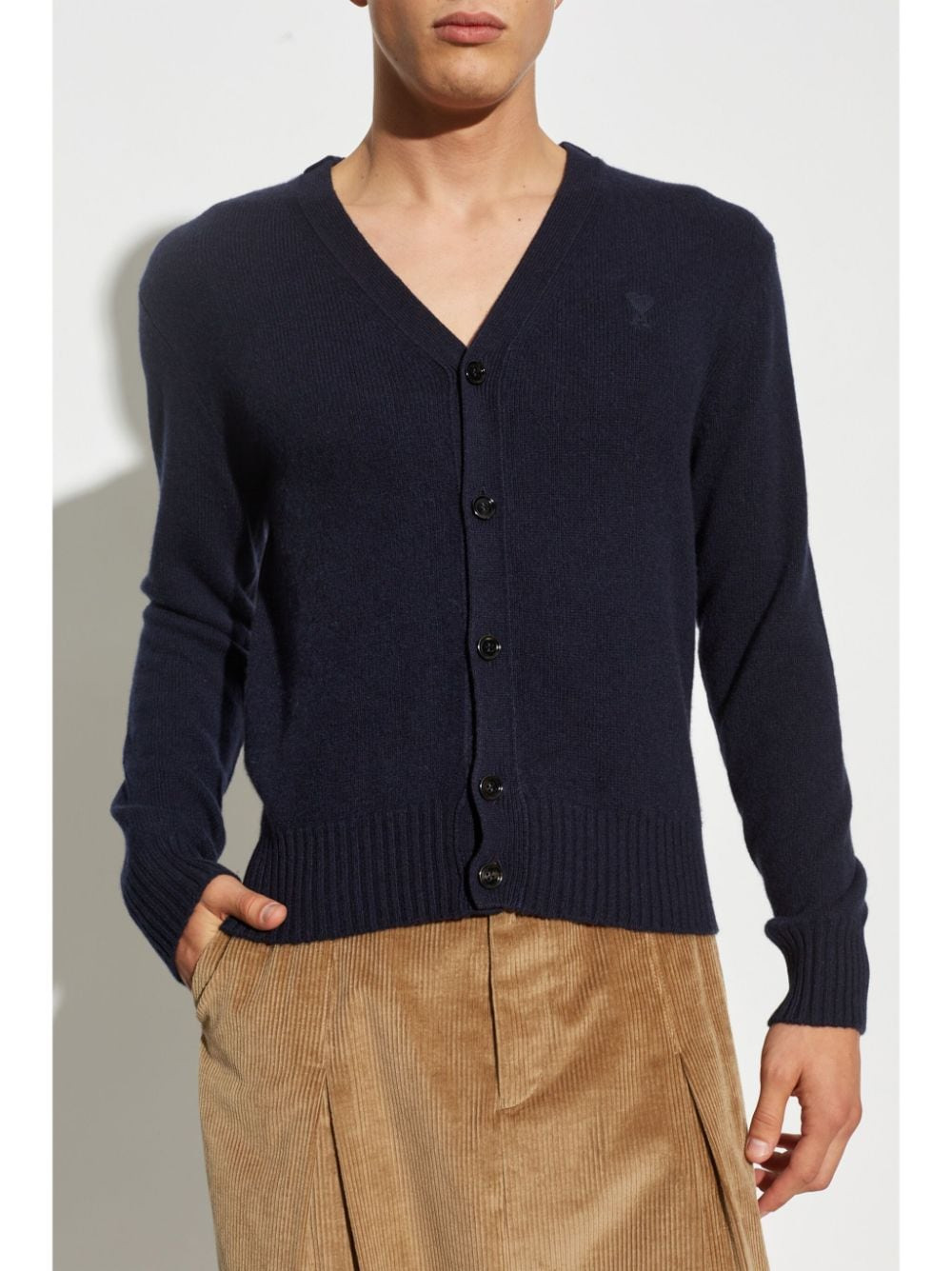 Ami Paris Men Wool Cardigan - 3
