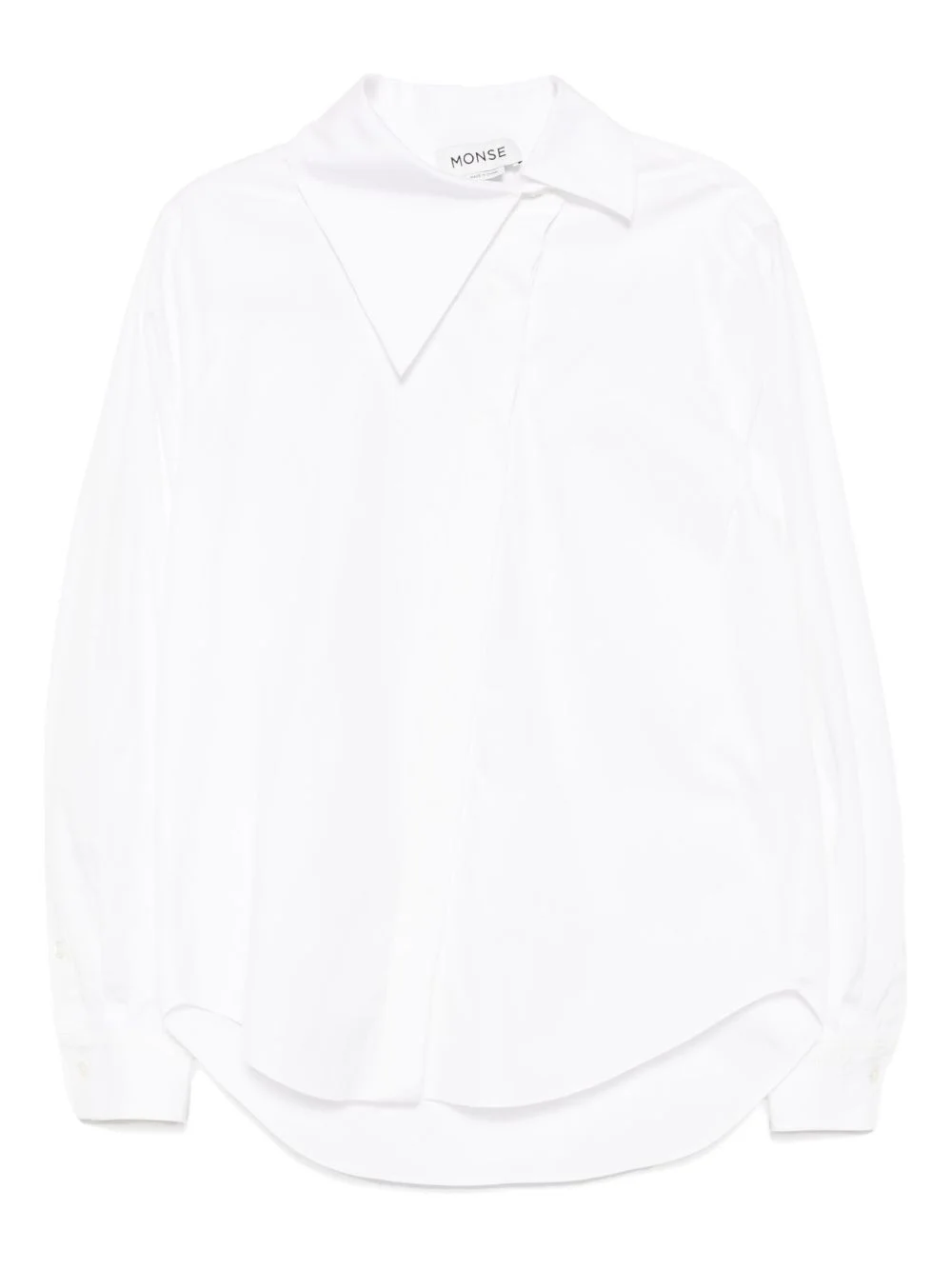 asymmetrical collar shirt - 1