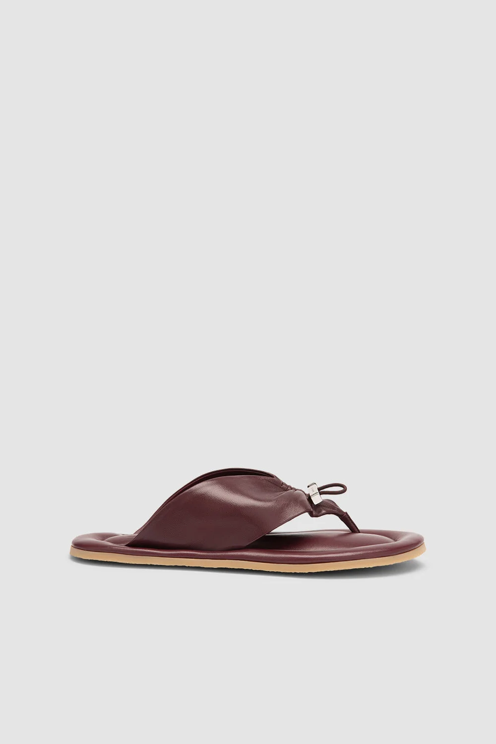 Dashiel Sour Cherry Lamb Nappa Leather Flip-Flop Sandal - 1