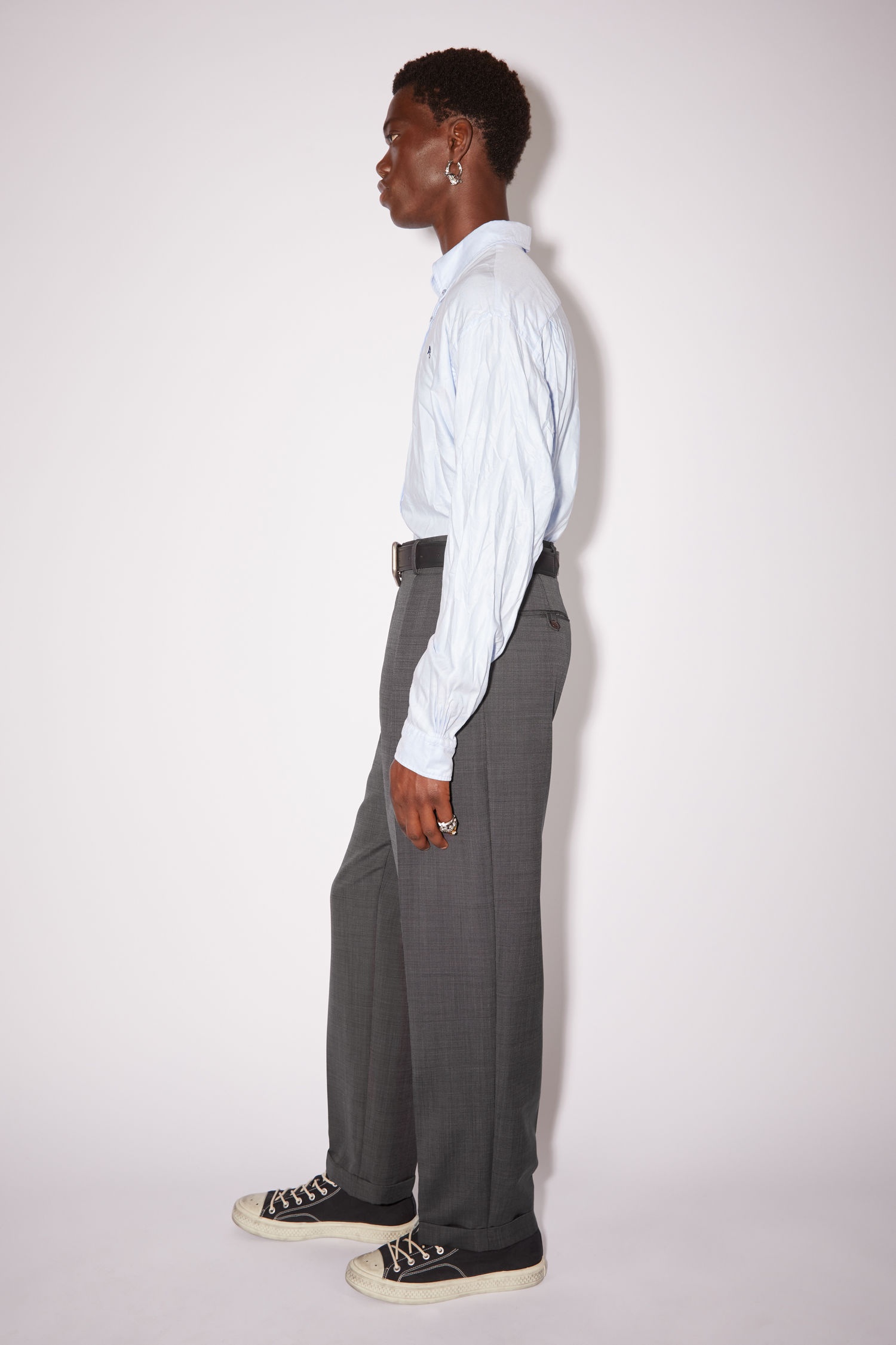 Pleated trousers - Anthracite grey - 4