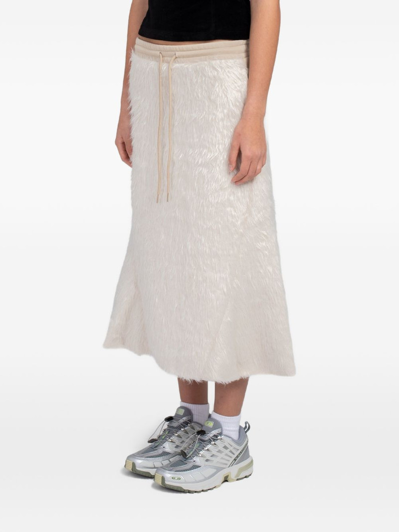 OPEN YY faux-fur midi skirt outlook