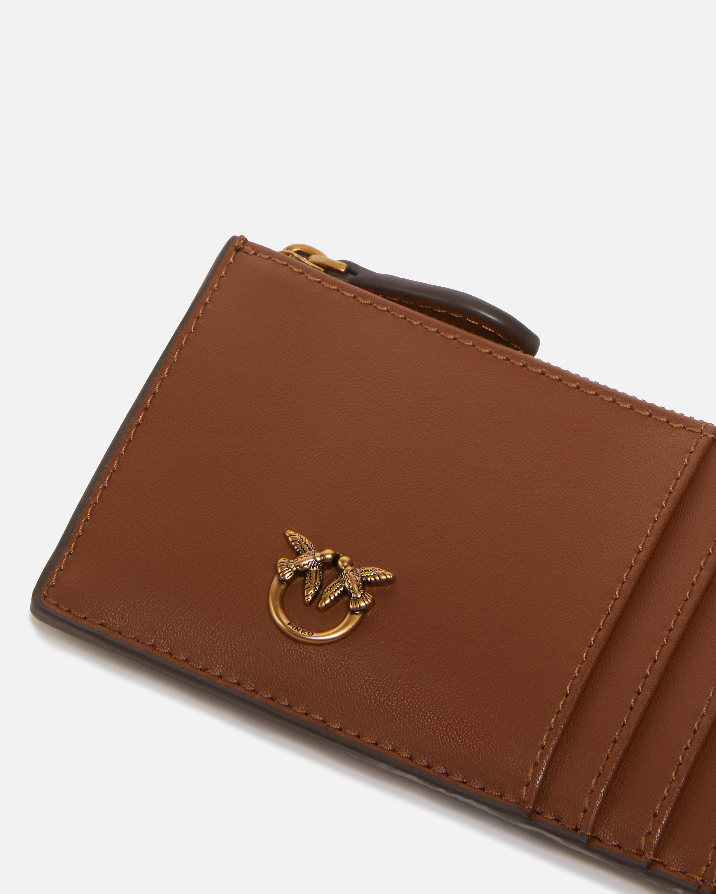 NAPPA LEATHER CARD HOLDER WITH CHEVRON WORKMANSHIP - 4
