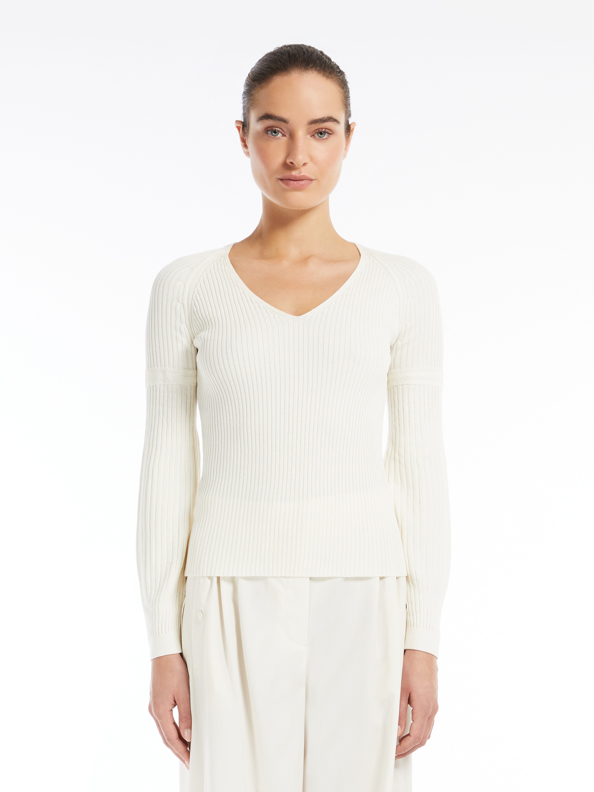 GIOIOSA Cotton V-neck jumper - 3