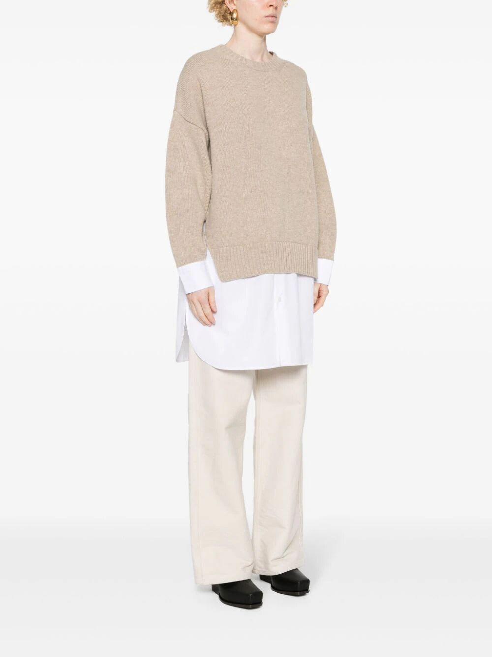 Stella Mccartney Women Maglione Stratificato In Lana E Cotone - 4