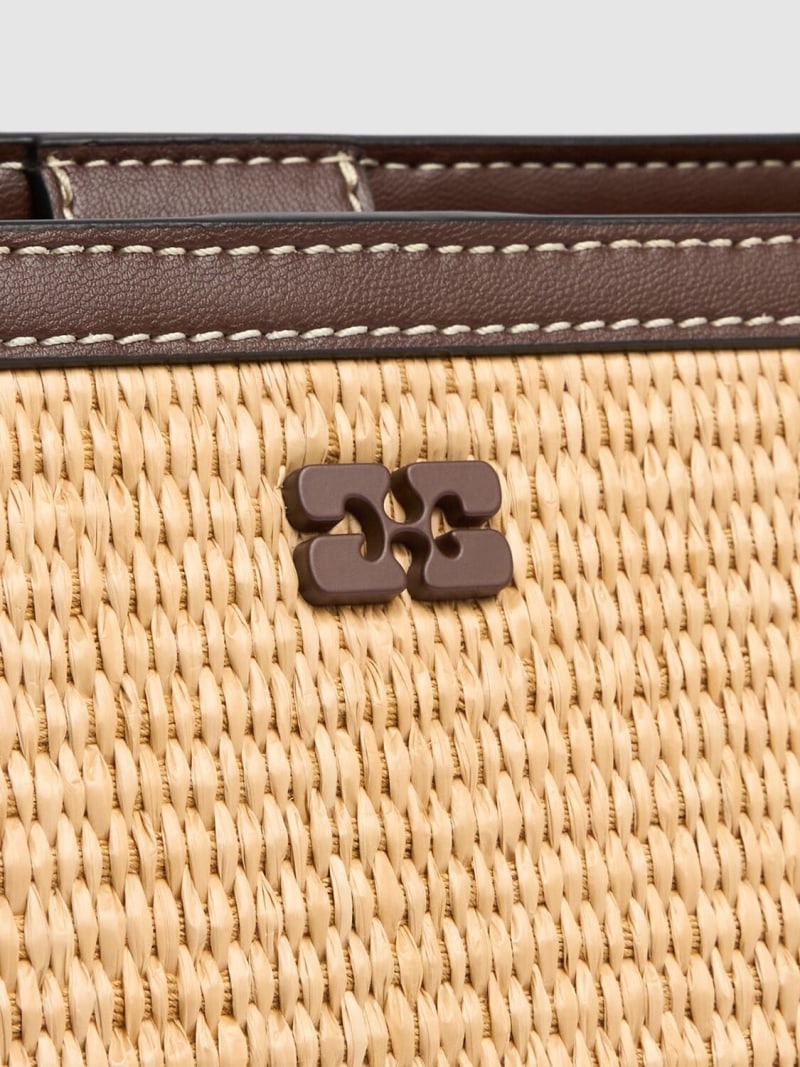 【関税込み】Easy Medium Shopper Bag - Ganni - Raffia - Brown A6823_5908_901_1.jpg?sw=2000