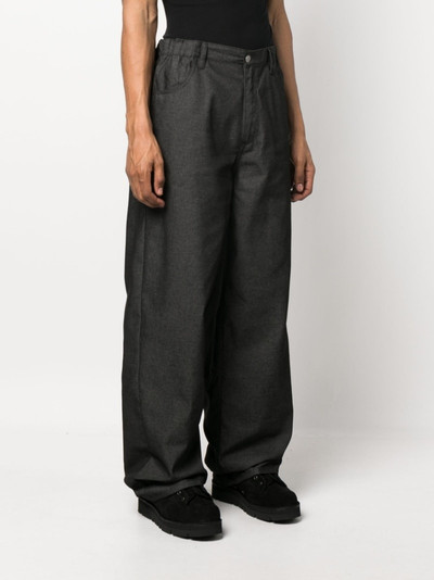 Raf Simons wide-leg cotton-blend trousers outlook