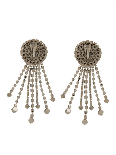 Alessandra Rich ROUND CLIP-ON EARRINGS WITH CRYSTAL BANGS outlook