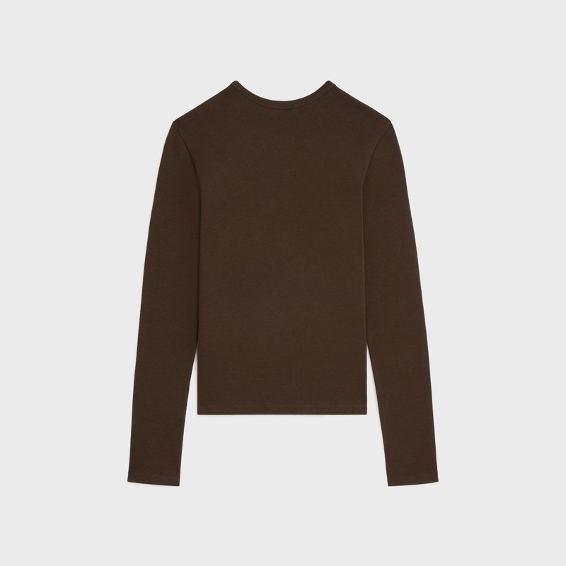 CELINE triomphe t-shirt IN ribbed cotton jersey outlook