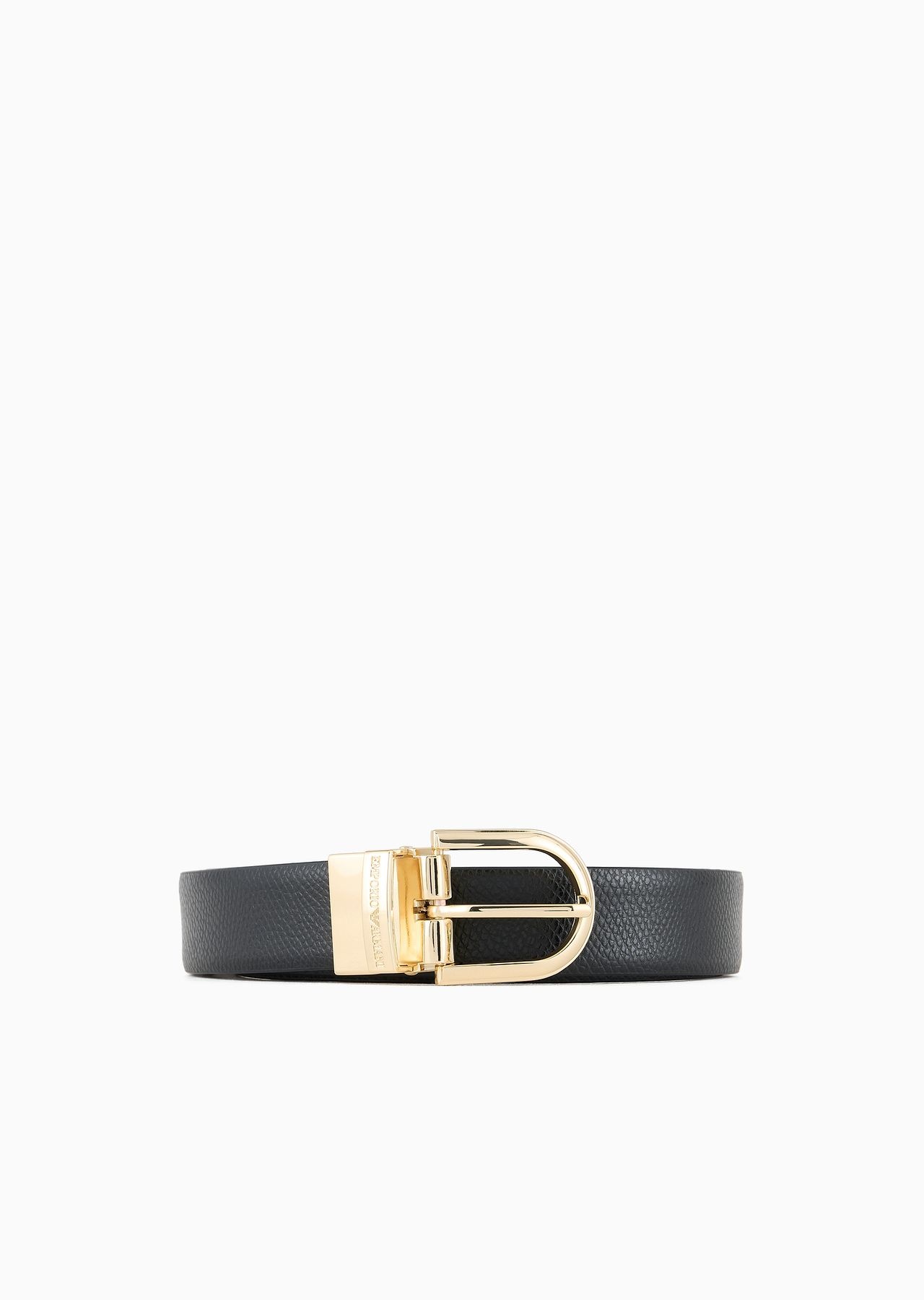Deer-print and Palmellato leather reversible belt - 1