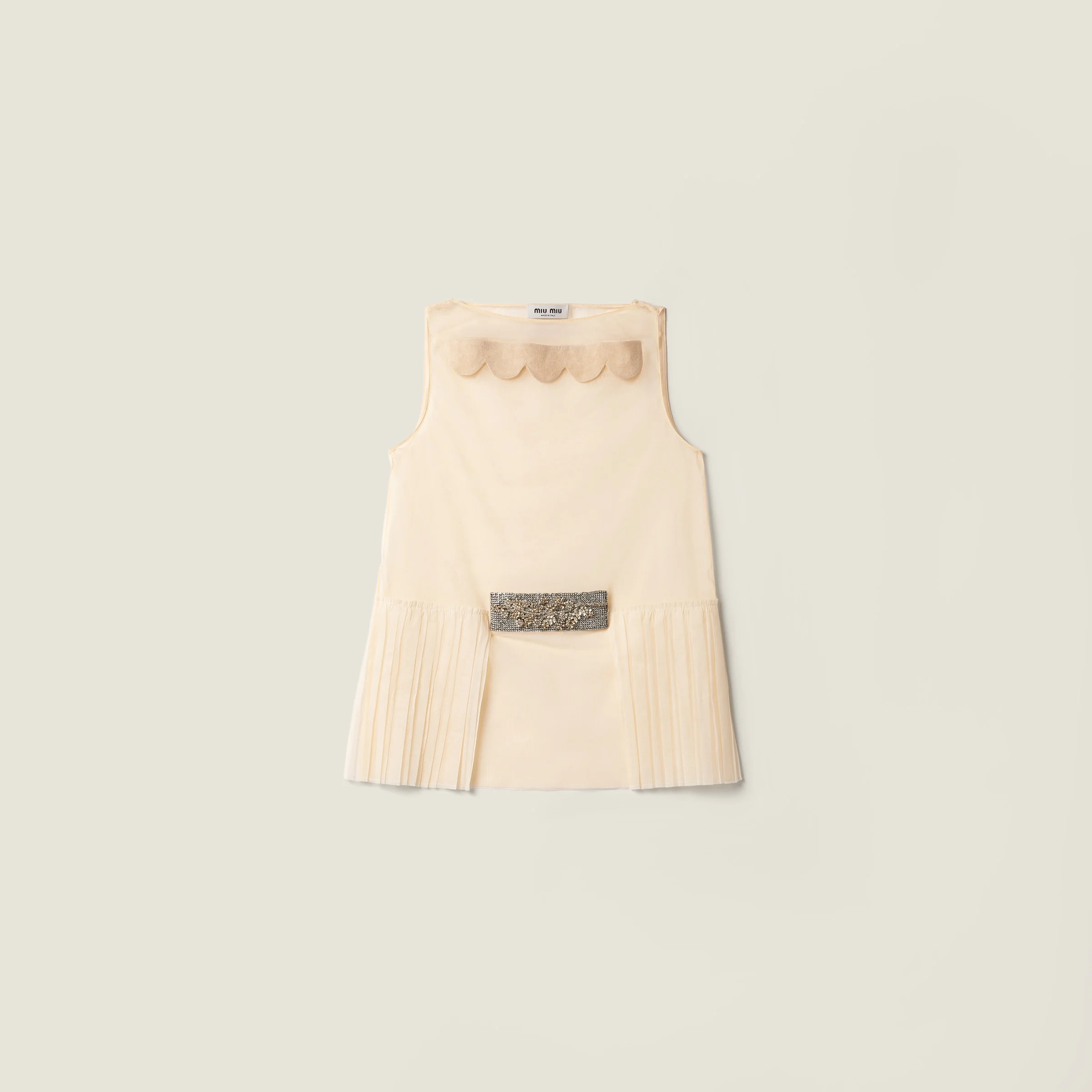 Embellished tulle top - 1