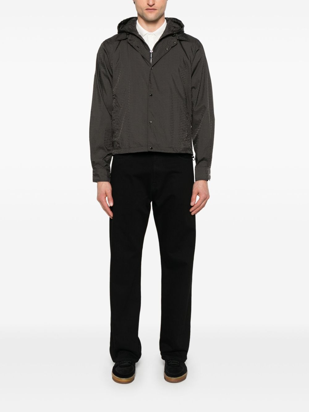 logo-pattern jacket - 2
