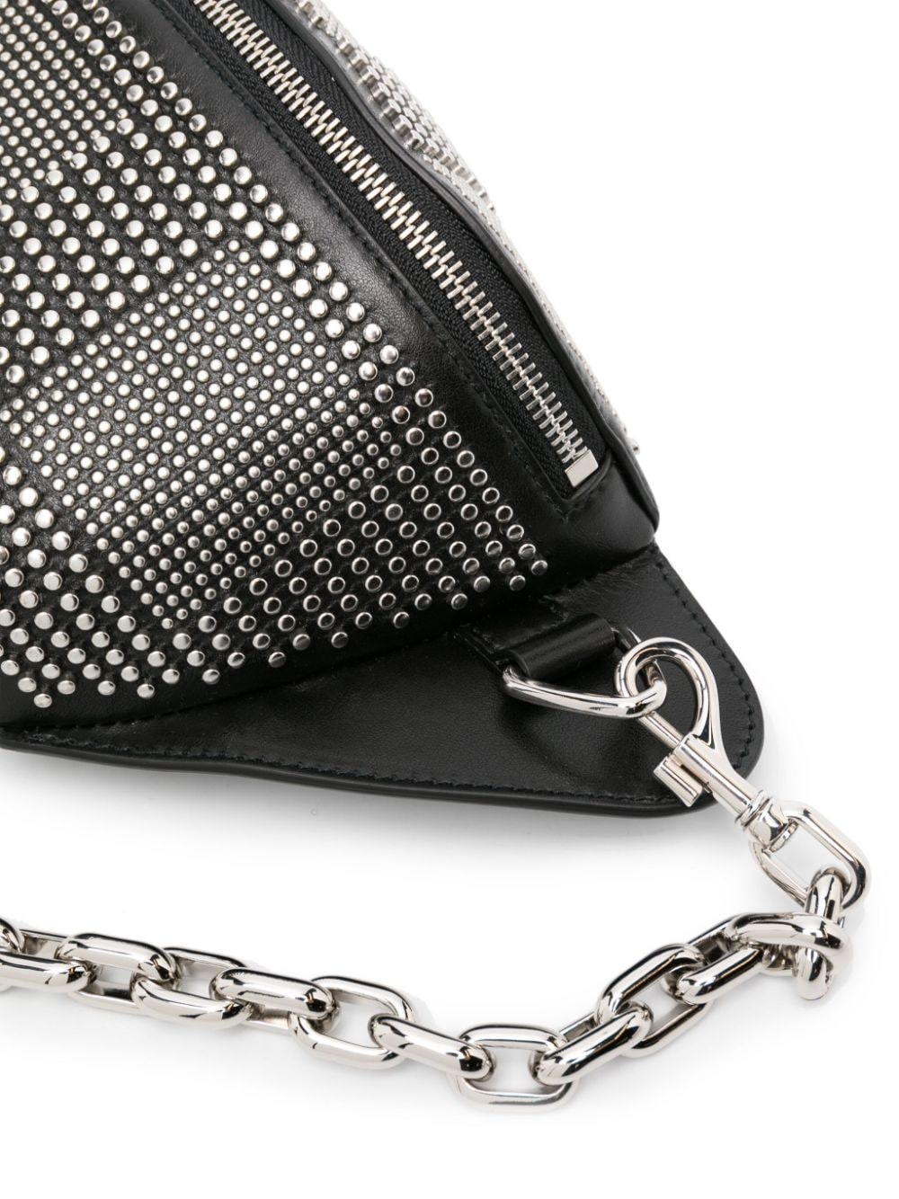 stud-embellished leather messenger bag - 4