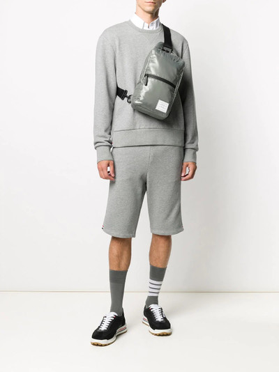 Thom Browne loopback cotton stripe sweat shorts outlook