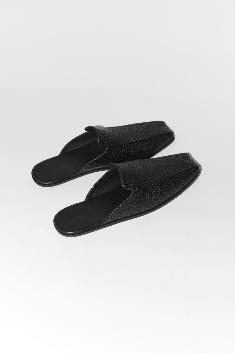 Modernist Woven Mule - Black 3