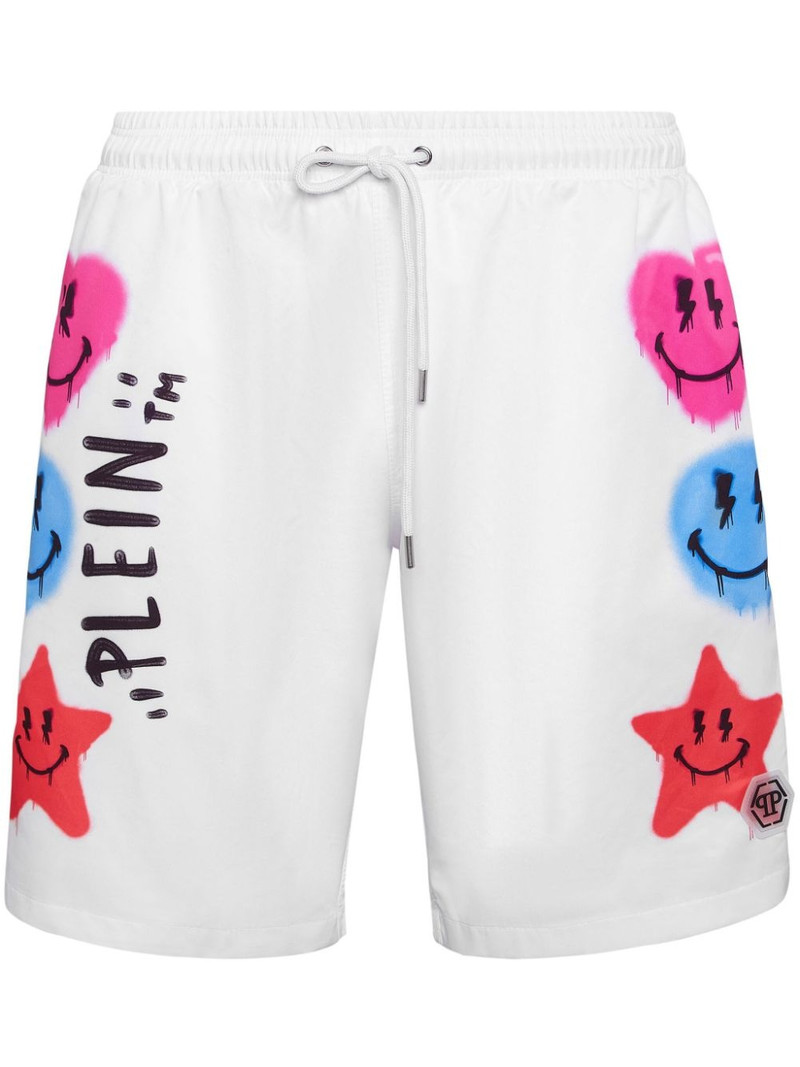 graphic-print swim shorts 1