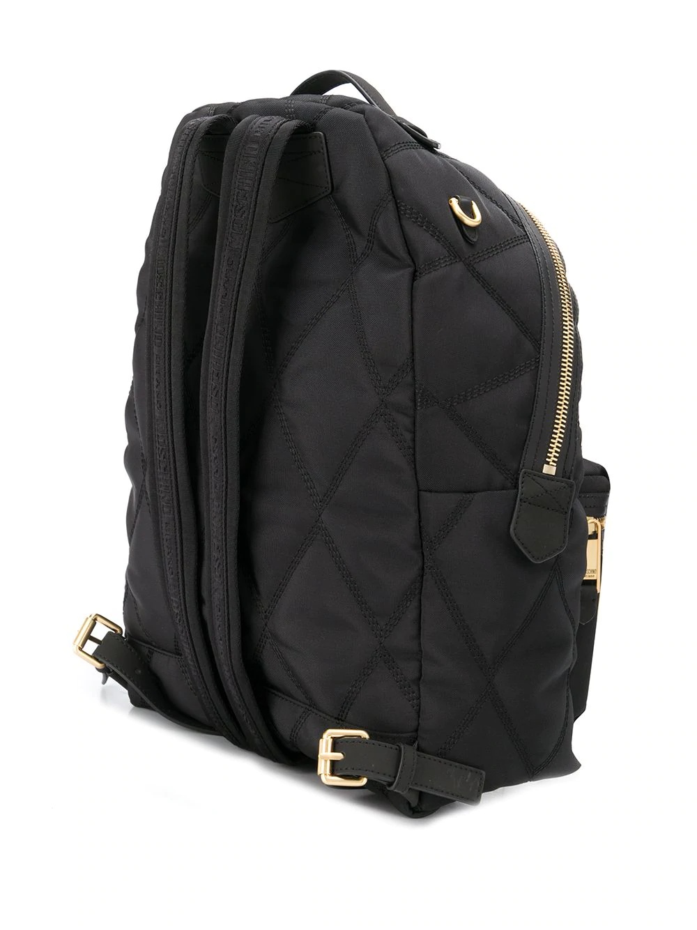 quilted logo backpack - 3