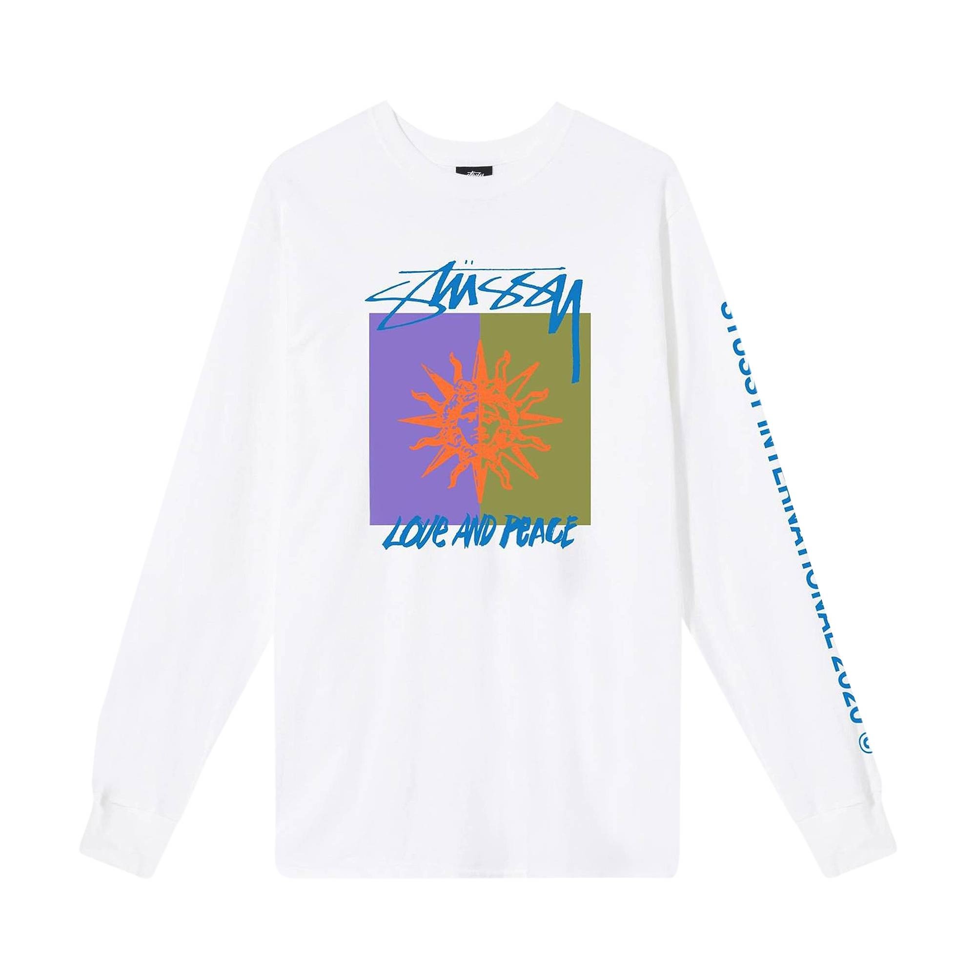 Stussy Love & Peace Long-Sleeve Tee 'White' - 1