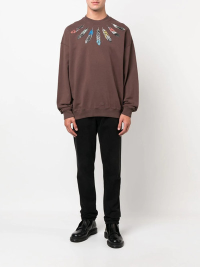 Marcelo Burlon County Of Milan feather-print sweatshirt outlook