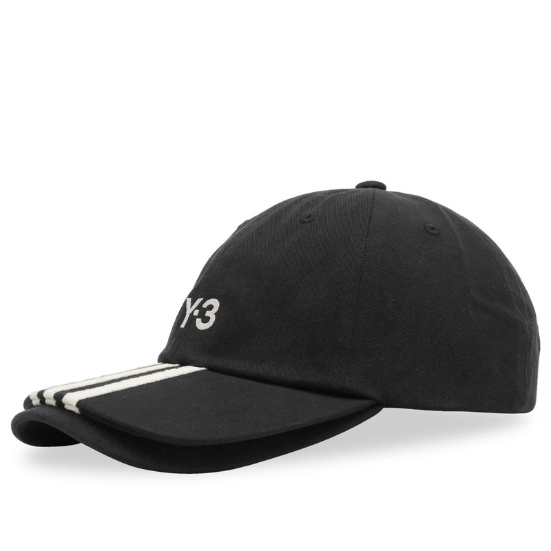 Y-3 3 Stripe Double Peak Cap 1
