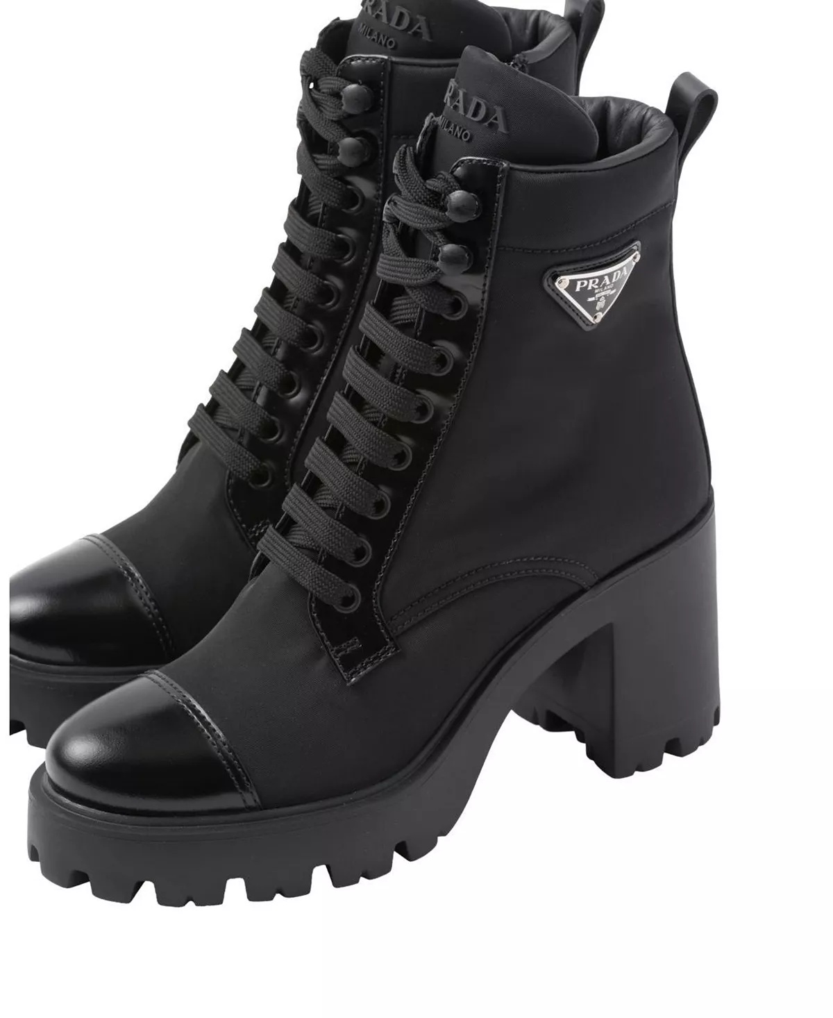 Women's Re-Nylon and Leather Booties - 6