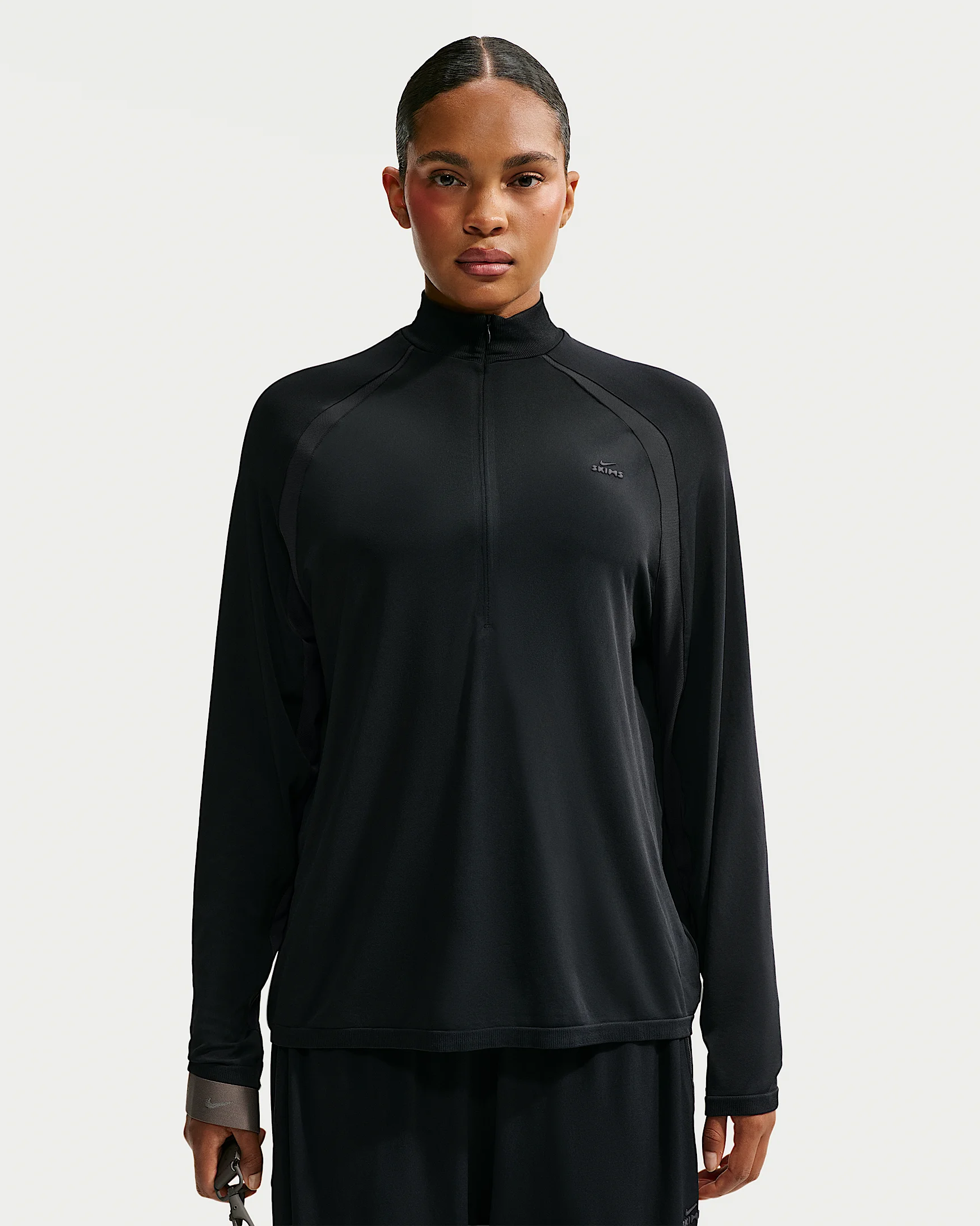 NikeSKIMS Stretch Knit Women's 1/2-Zip Long-Sleeve Top - 1