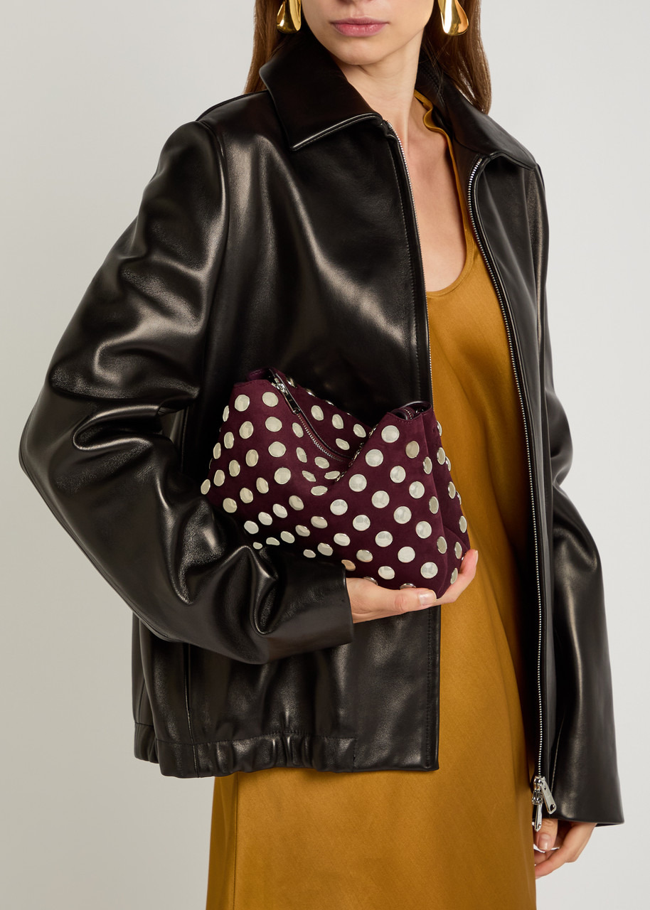 Khaite Lina Medium Studded Suede Cross-body bag - 6