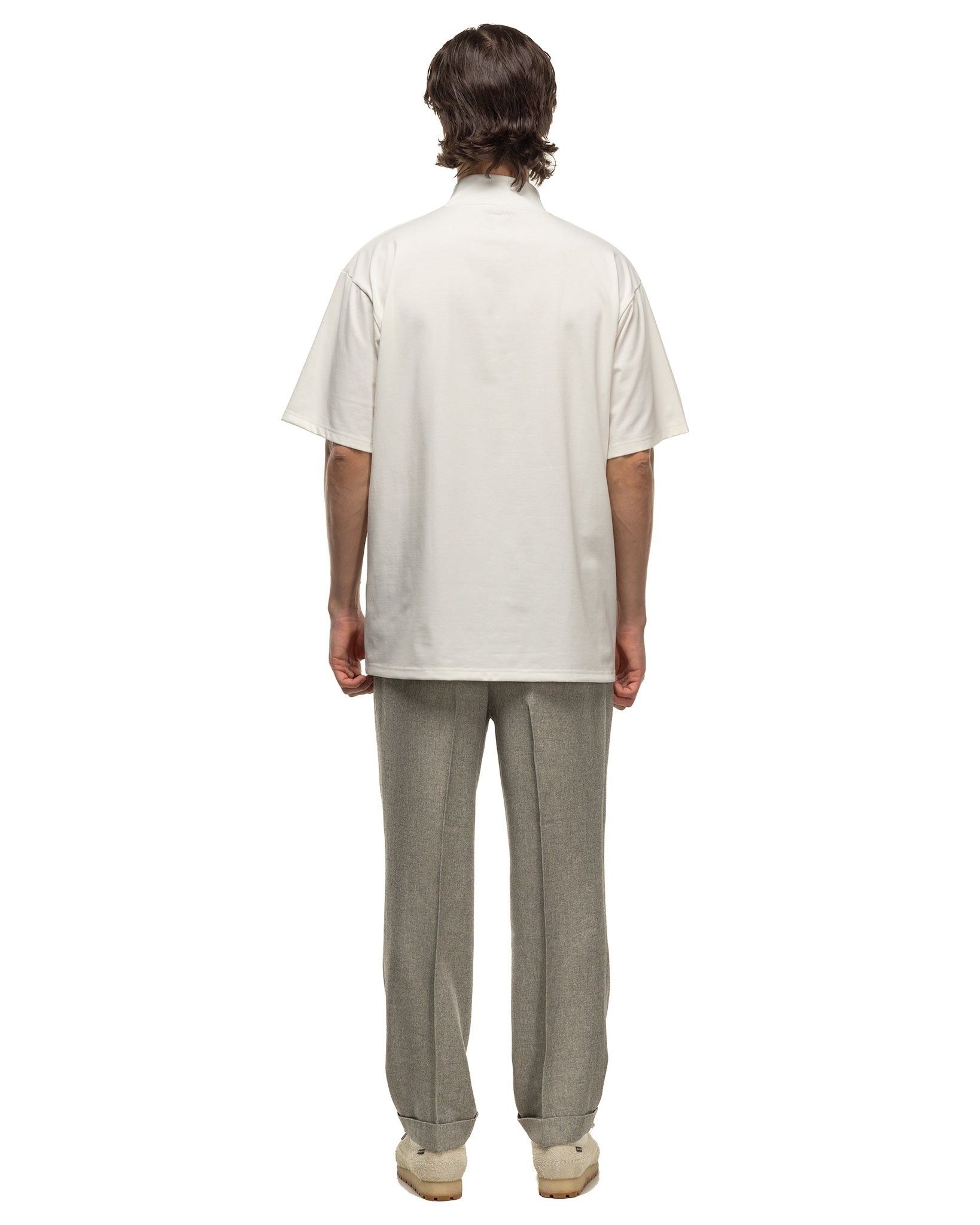 S/S Mock Neck Tee - Poly Jersey White - 3