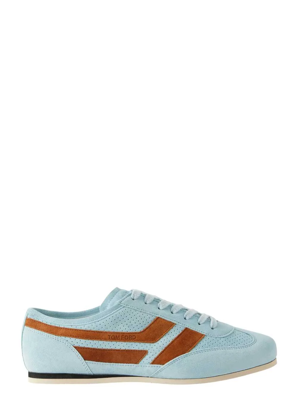 Tom Ford Men Perforated Leather Sneakers - 1