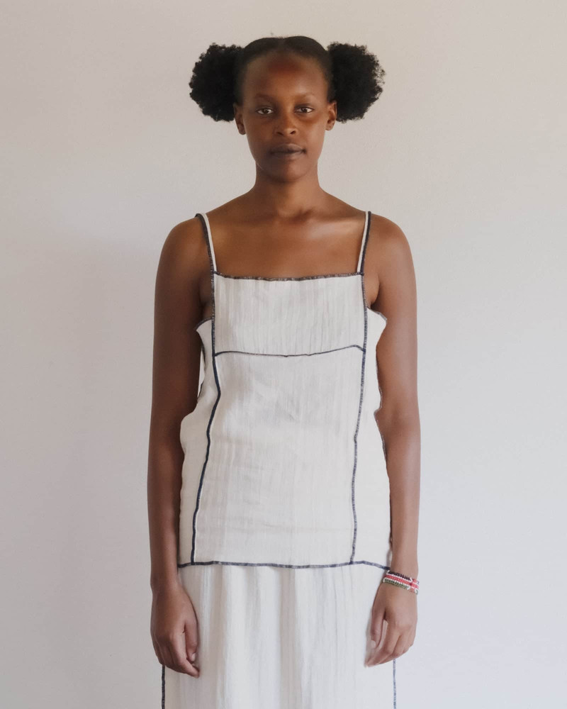 Shok Square Top - Crinkle Linen 1