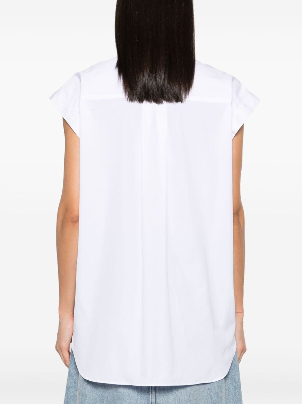 sleeveless cotton shirt - 4