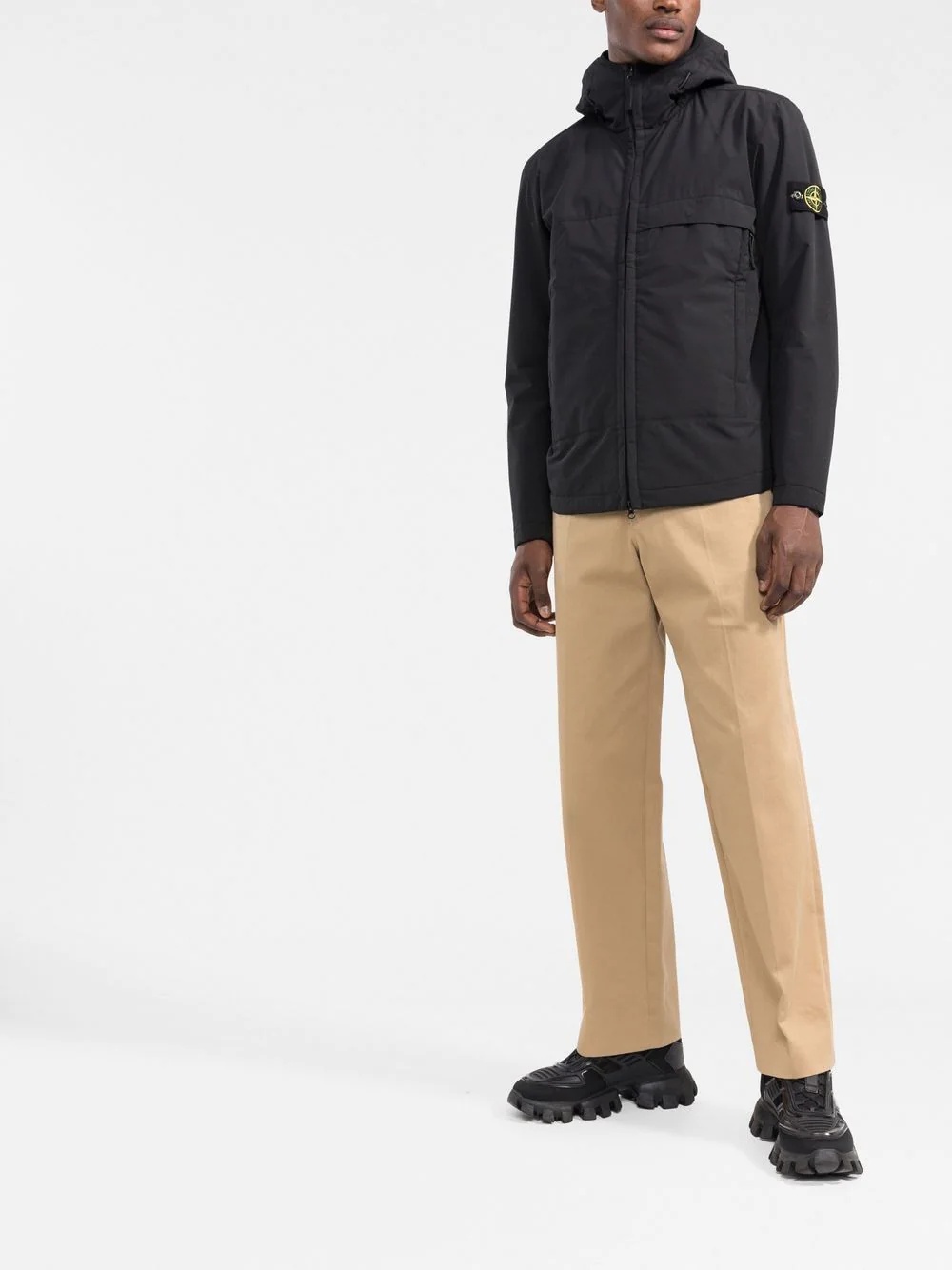 Compass-patch hooded jacket - 2