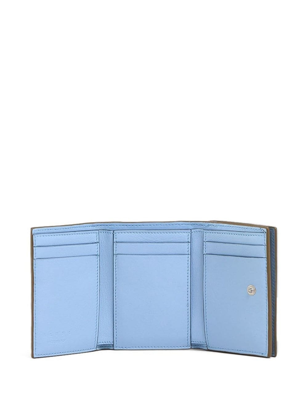 logo-embroidered leather wallet - 3