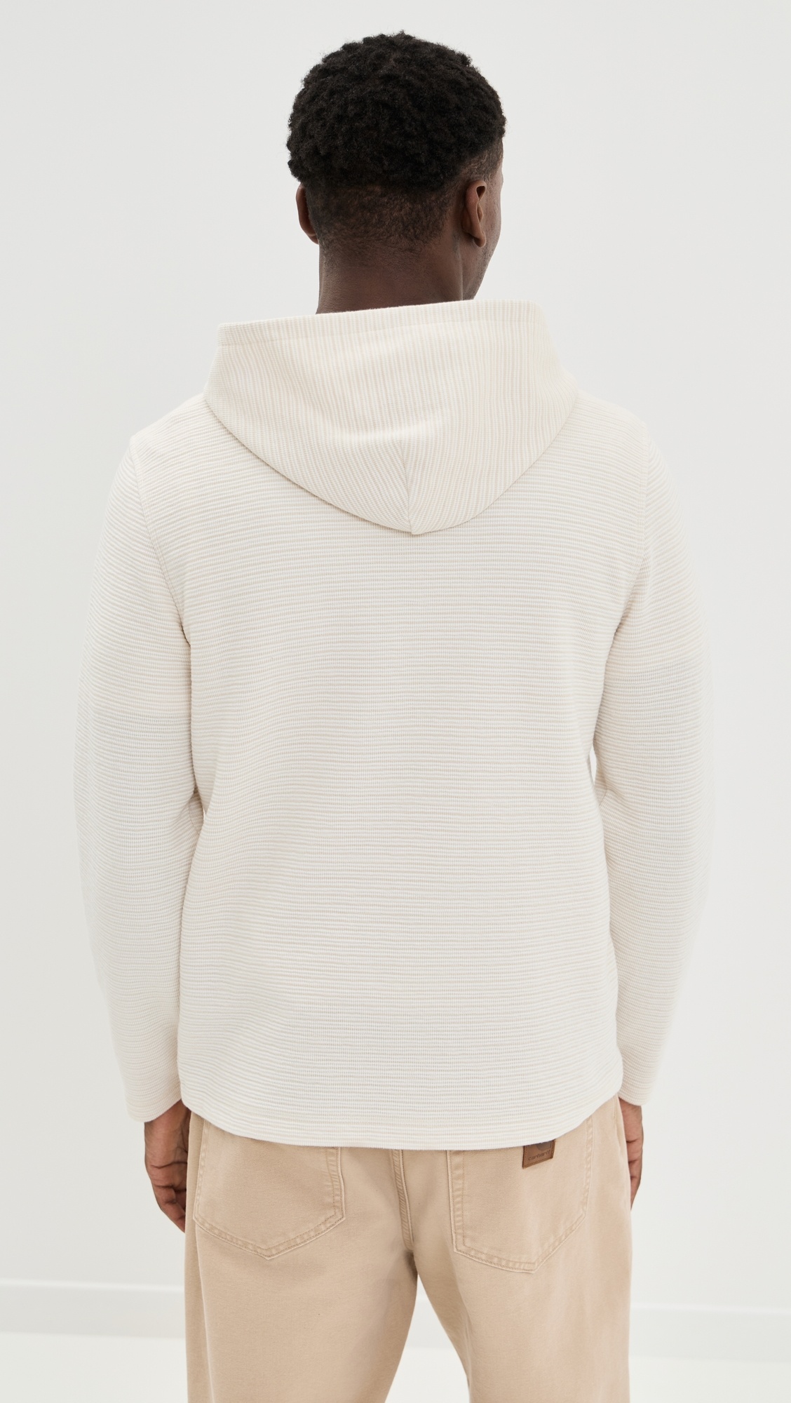 Varigated Striped Double Face Hoodie - 2