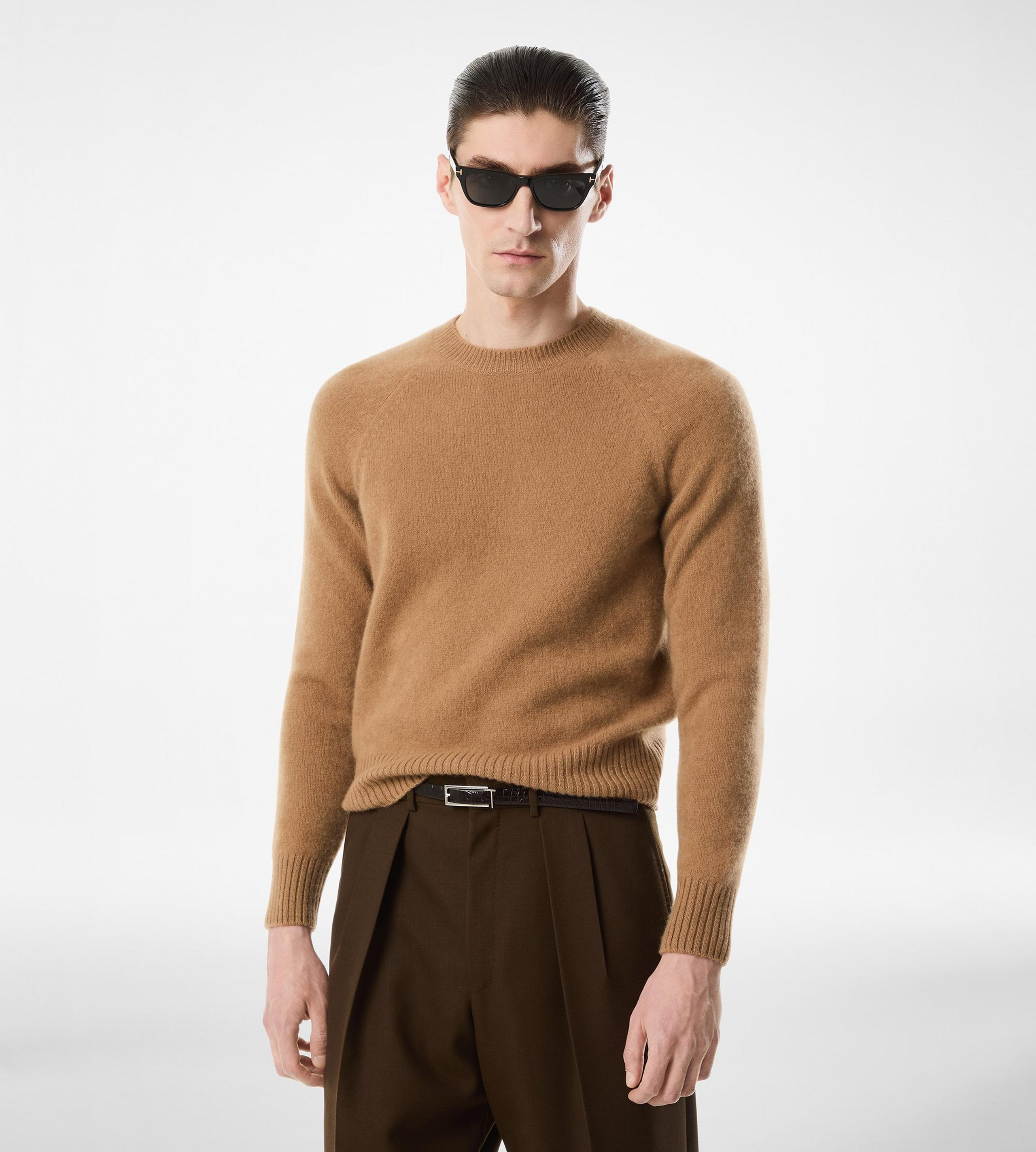 FELTED CASHMERE CREW NECK - 3