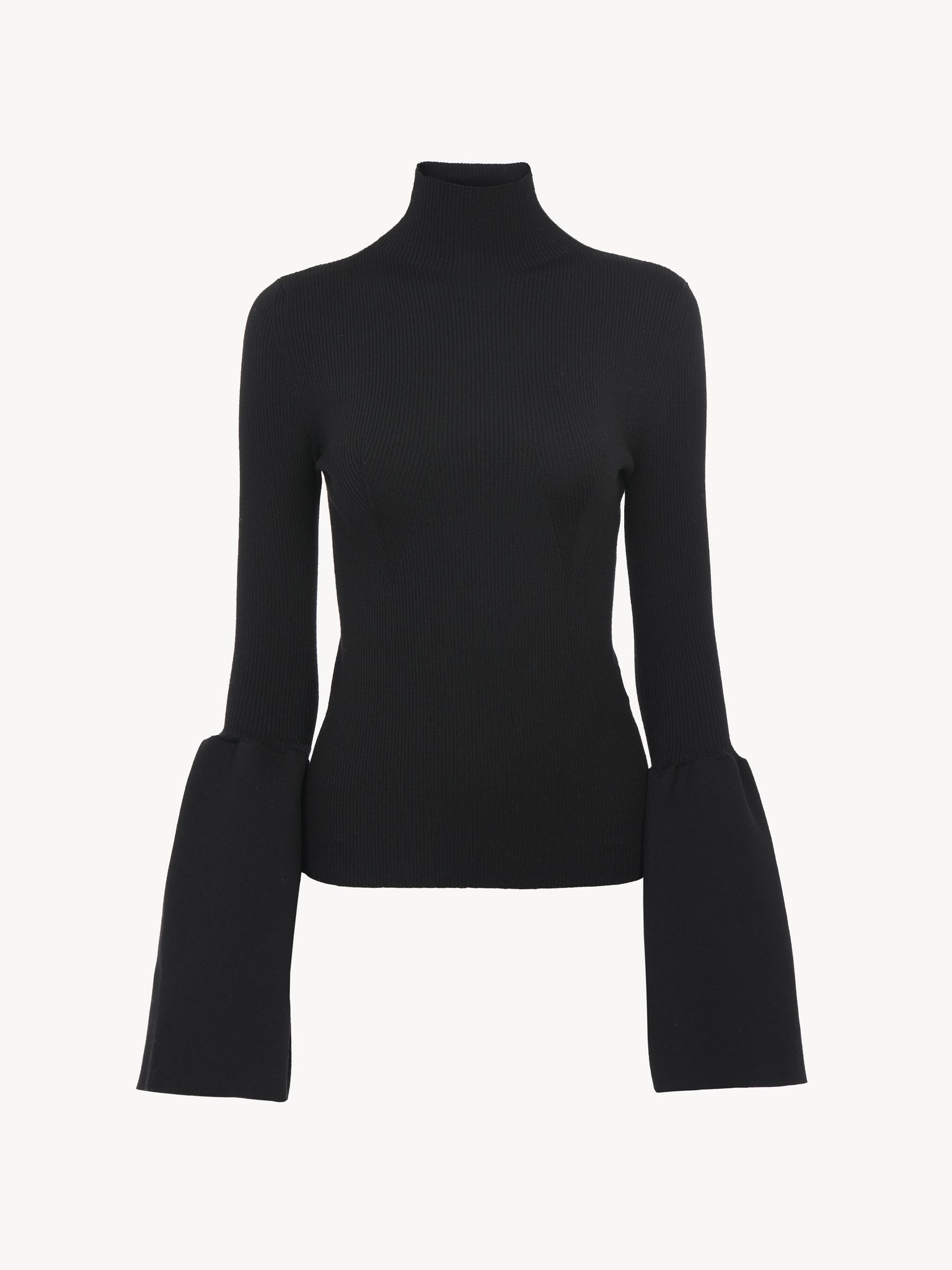 FITTED MOCK-NECK SWEATER - 2