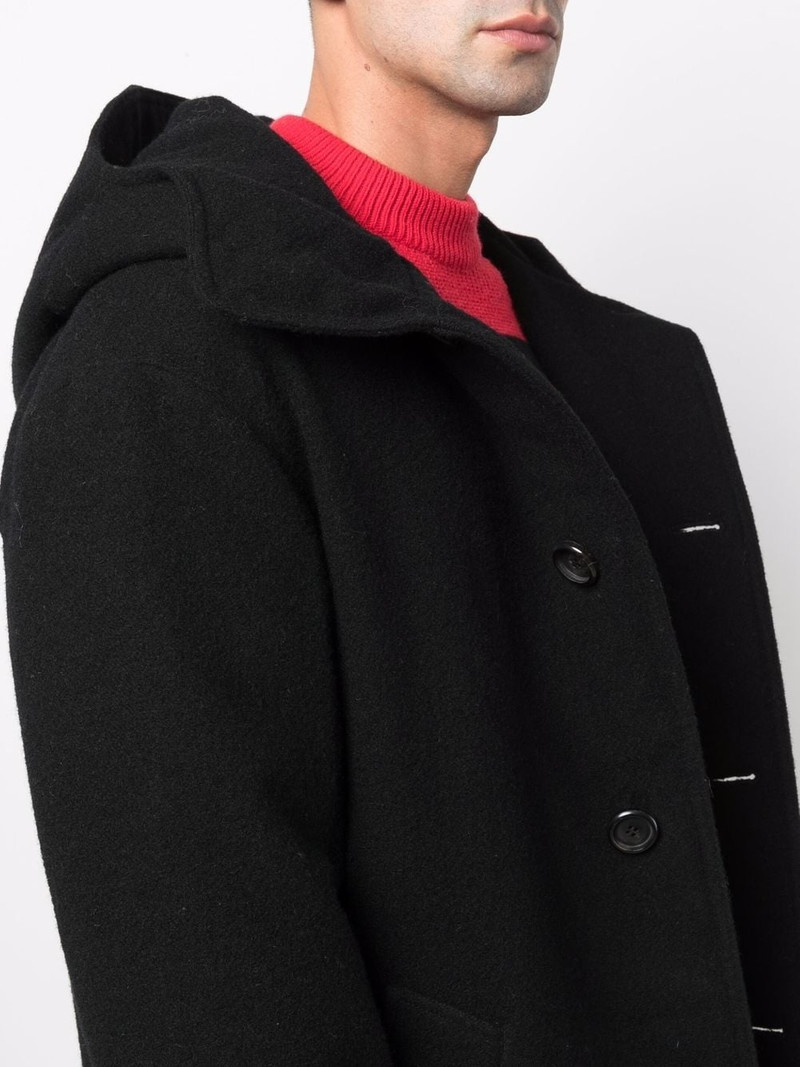 hooded single-breasted coat 5