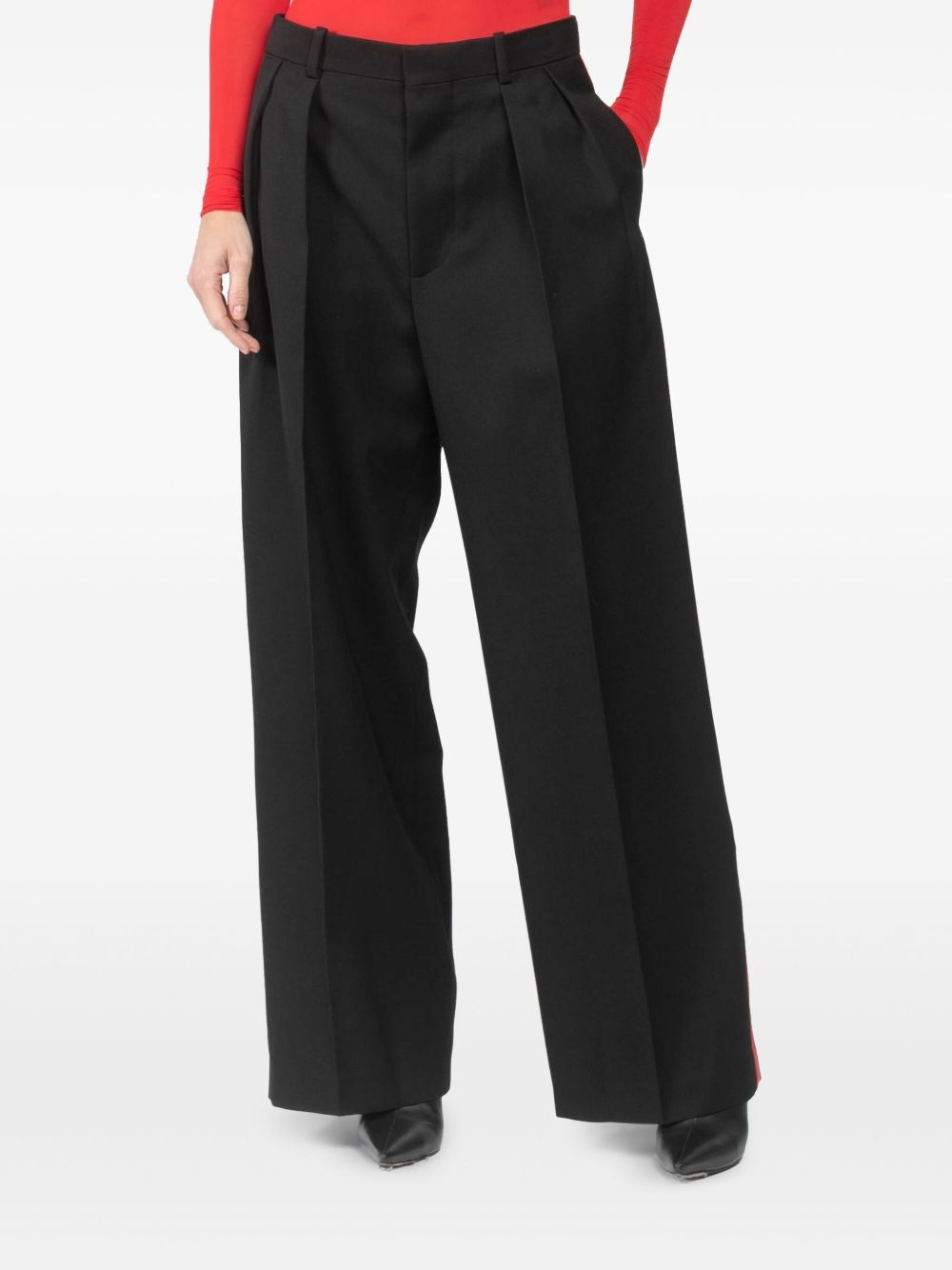 side-stripe palazzo pants - 3