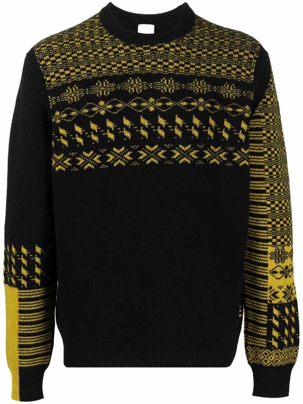 patterned intarsia knit jumper - 1