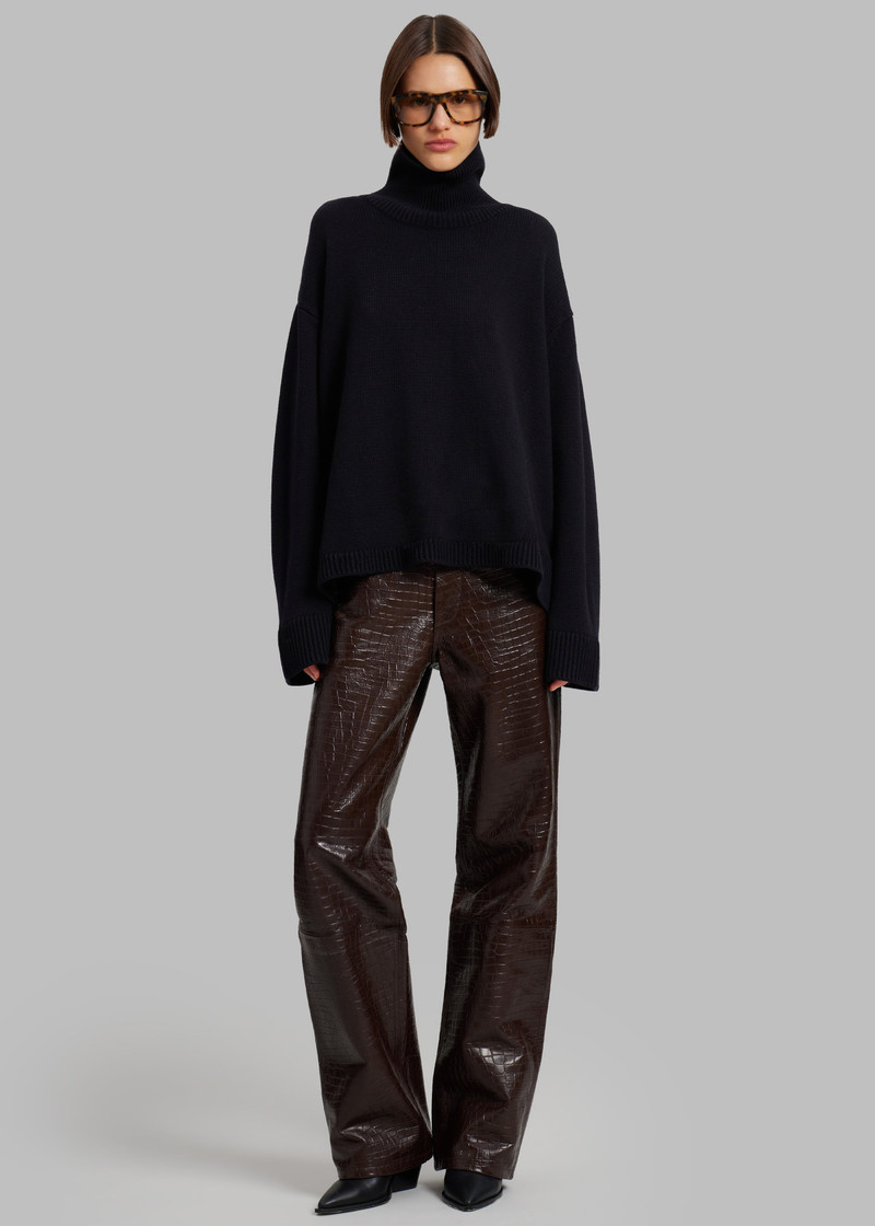 Rhea Trapeze Turtleneck - Black 5